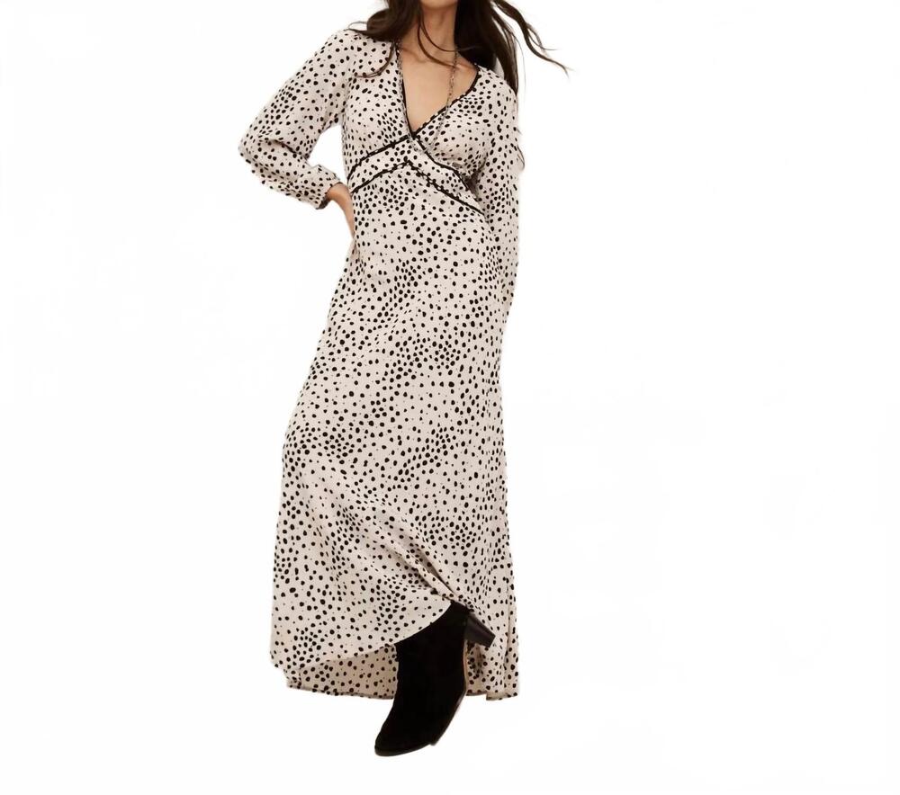 NEW BA&SH derby maxi dress in ecru black